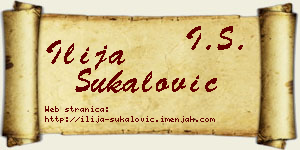 Ilija Šukalović vizit kartica